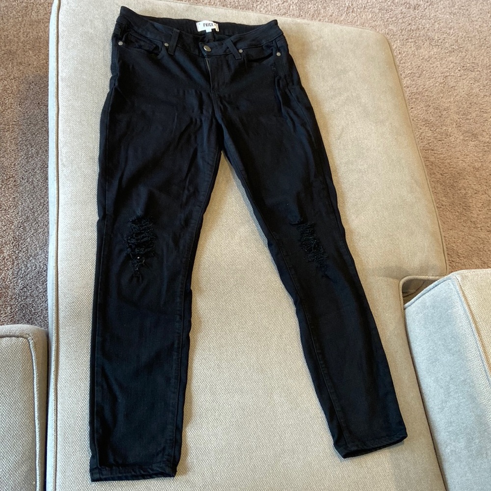 Paige black ankle jeans